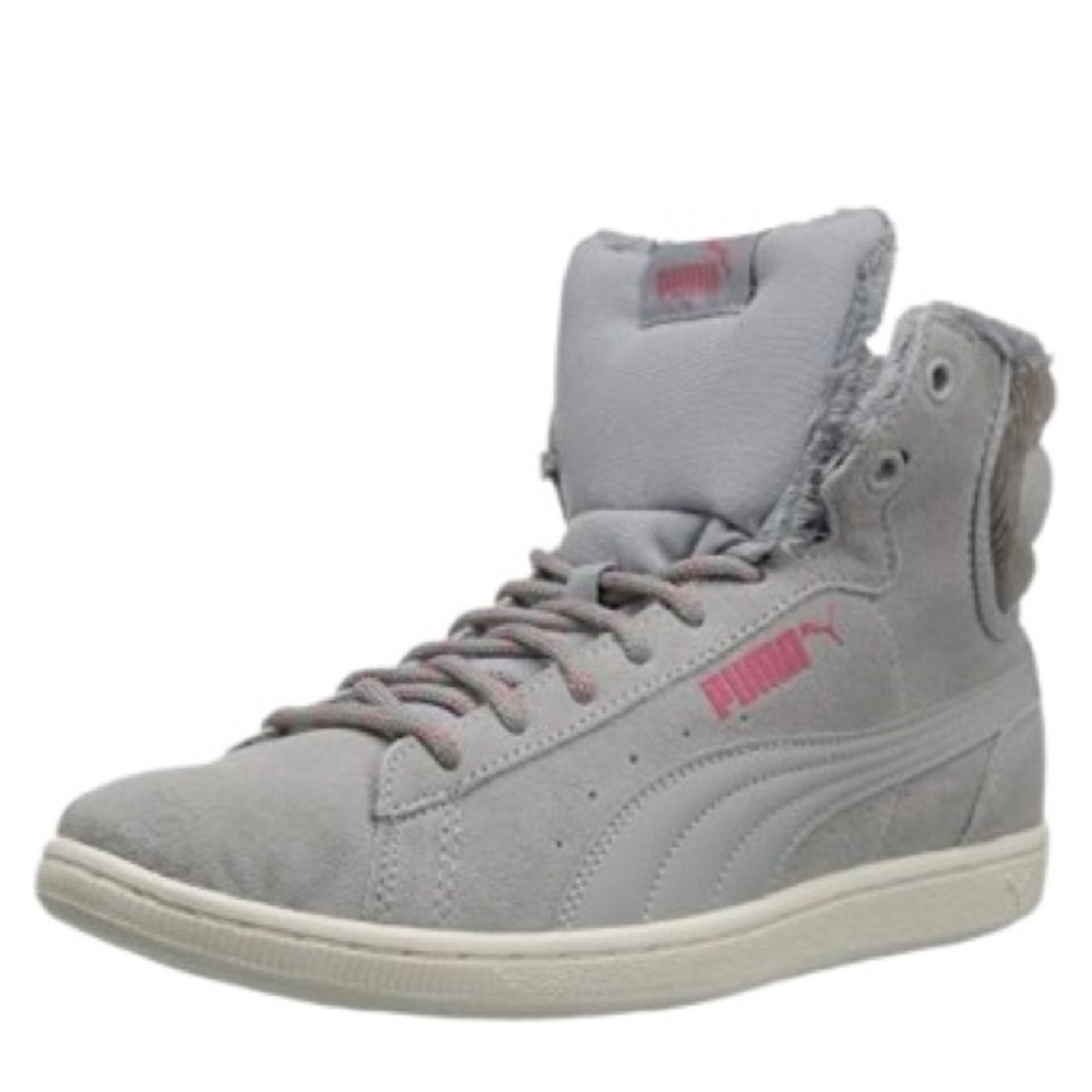 Puma Vikky Mid Corduroy Women’s quarry color suede sneakers 363729 03 size 7